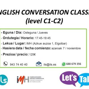 English Conversation Classes (level C1 – C2)